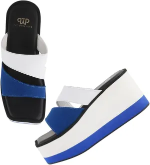 Ravishing Comfortable Slip on Platform Light Weight Trendy Chunky High Heels for Women & Girls