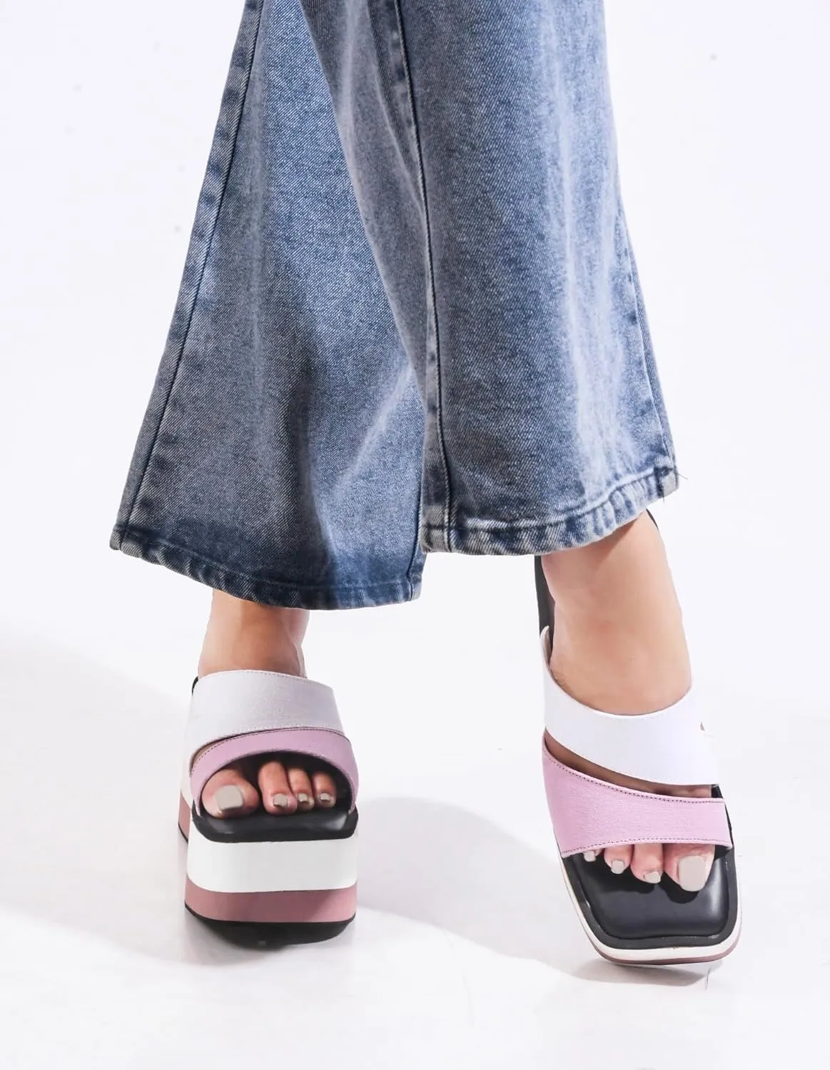 Ravishing Comfortable Slip on Platform Light Weight Trendy Chunky High Heels for Women & Girls