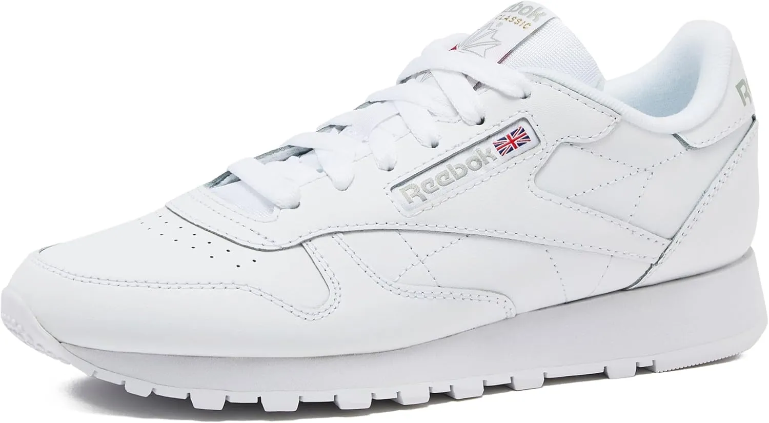 Reebok Men's Classic Leather Sneakers Black Or White Tennis Shoes