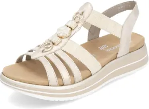 Remonte Women's Strappy Sandals D1J60, Women's Sandals, Loose Insole, Gold 91, 11 Women