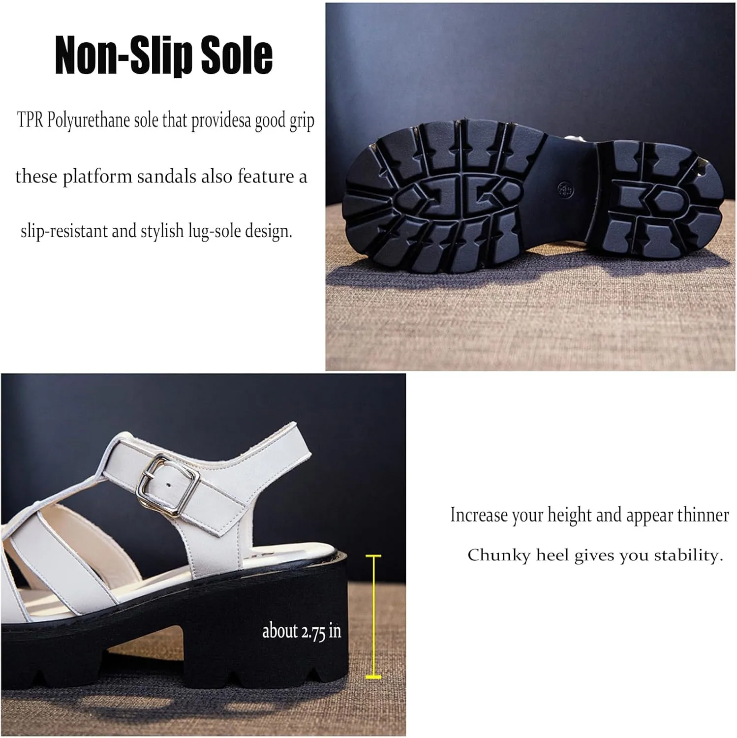 RiceelSor Women's Platform Follow Closed Toe Sandals Adjustable Buckle Ankle Strap Summer Gladiator Breathable Non-slip Ladies Wedge Caged Sandals