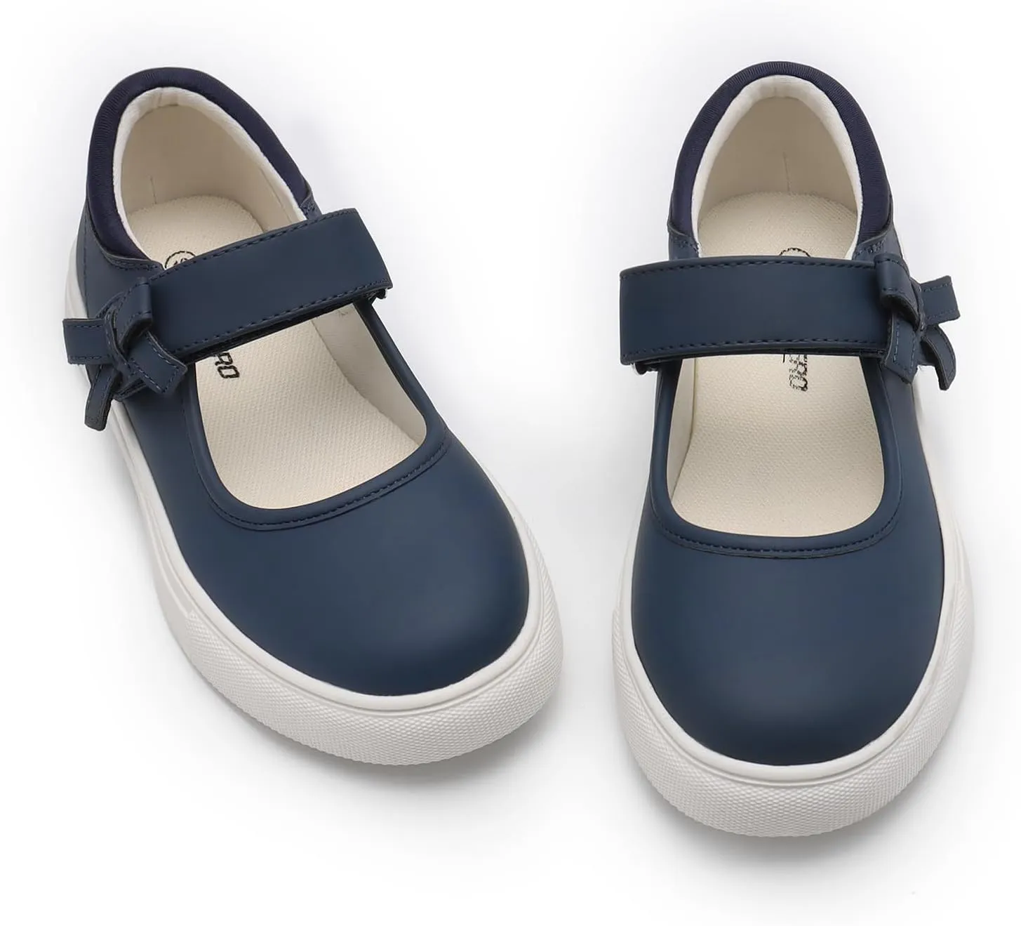 Rihero Girls Sneakers Kids School Uniform Mary Jane Shoes Casual Walking Shoes for Toddler Little Big Kids