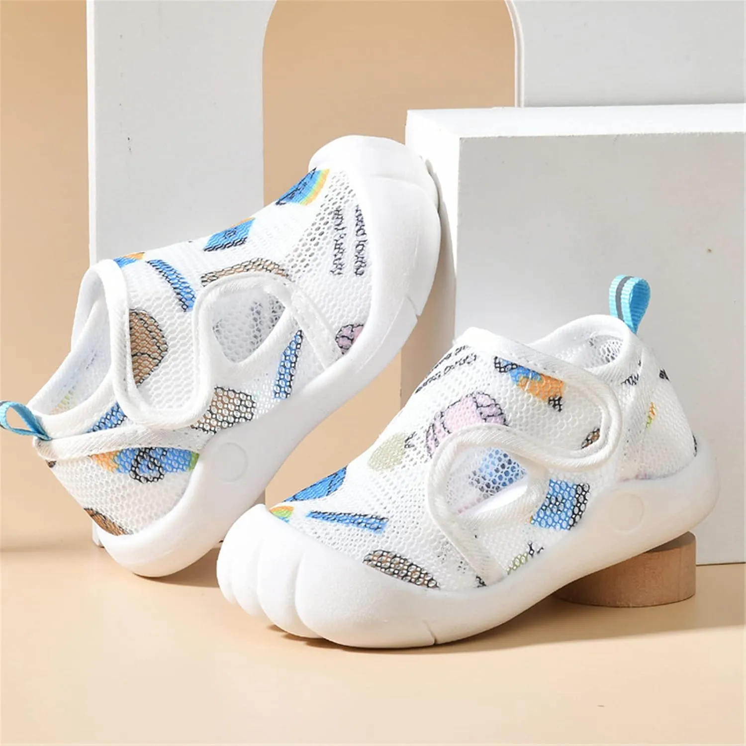 RVROVIC Boys Girls Athletic Sports Sandals Open-Toe Breathable Rubber Sole Beach Water Shoes for Toddler