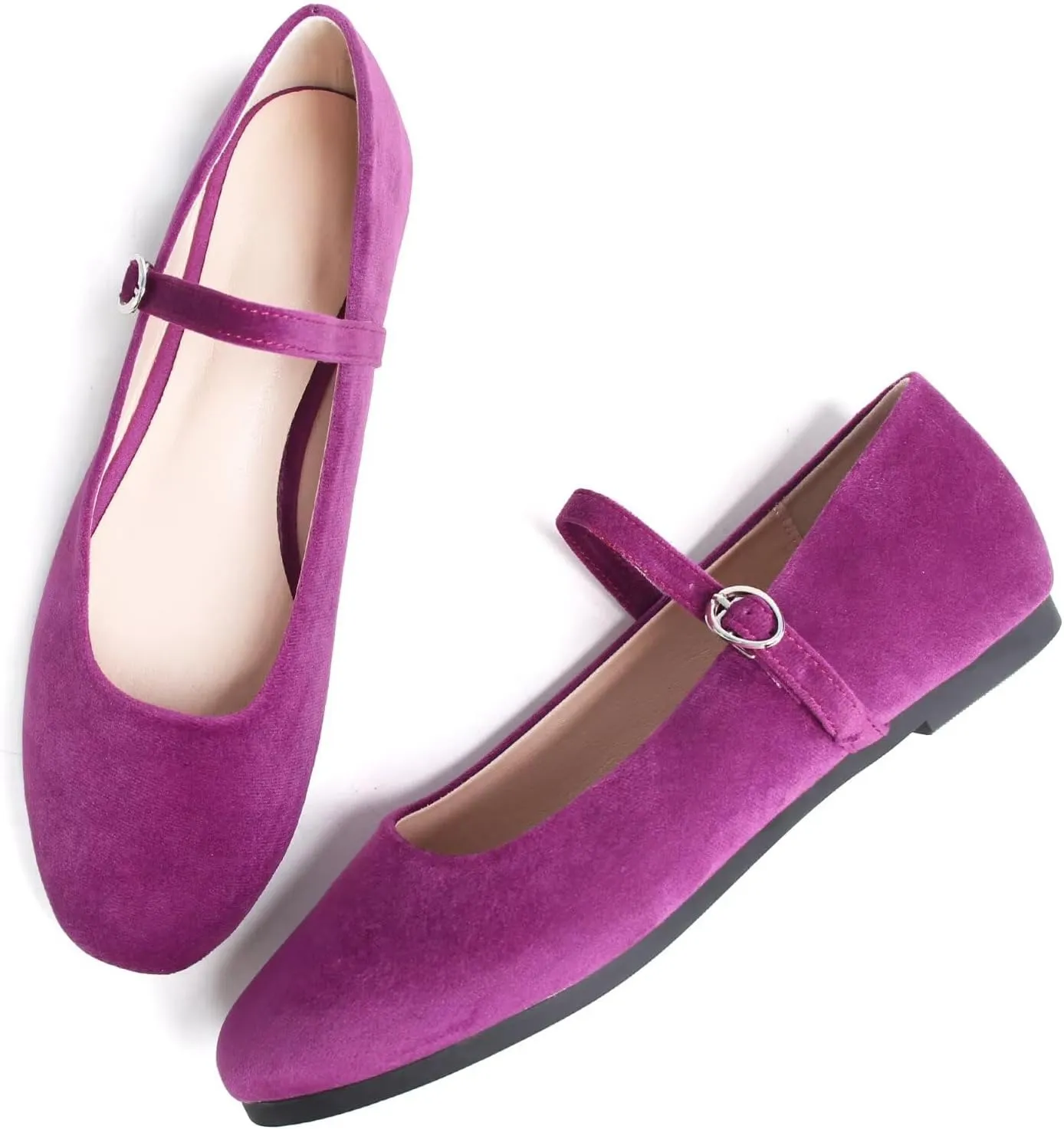 SAILING LU Women Pointed Toe Mary Janes Shoes Retro Plaid Dress Shoes Comfortable Ballet Flats Portable Holiday Shoes