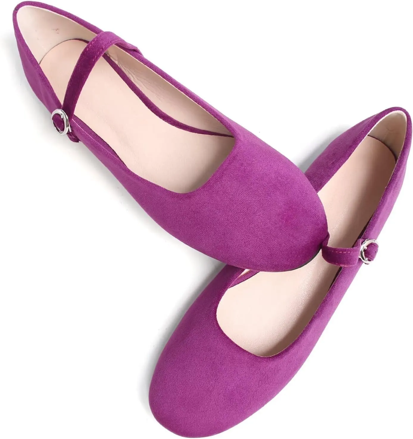 SAILING LU Women Pointed Toe Mary Janes Shoes Retro Plaid Dress Shoes Comfortable Ballet Flats Portable Holiday Shoes