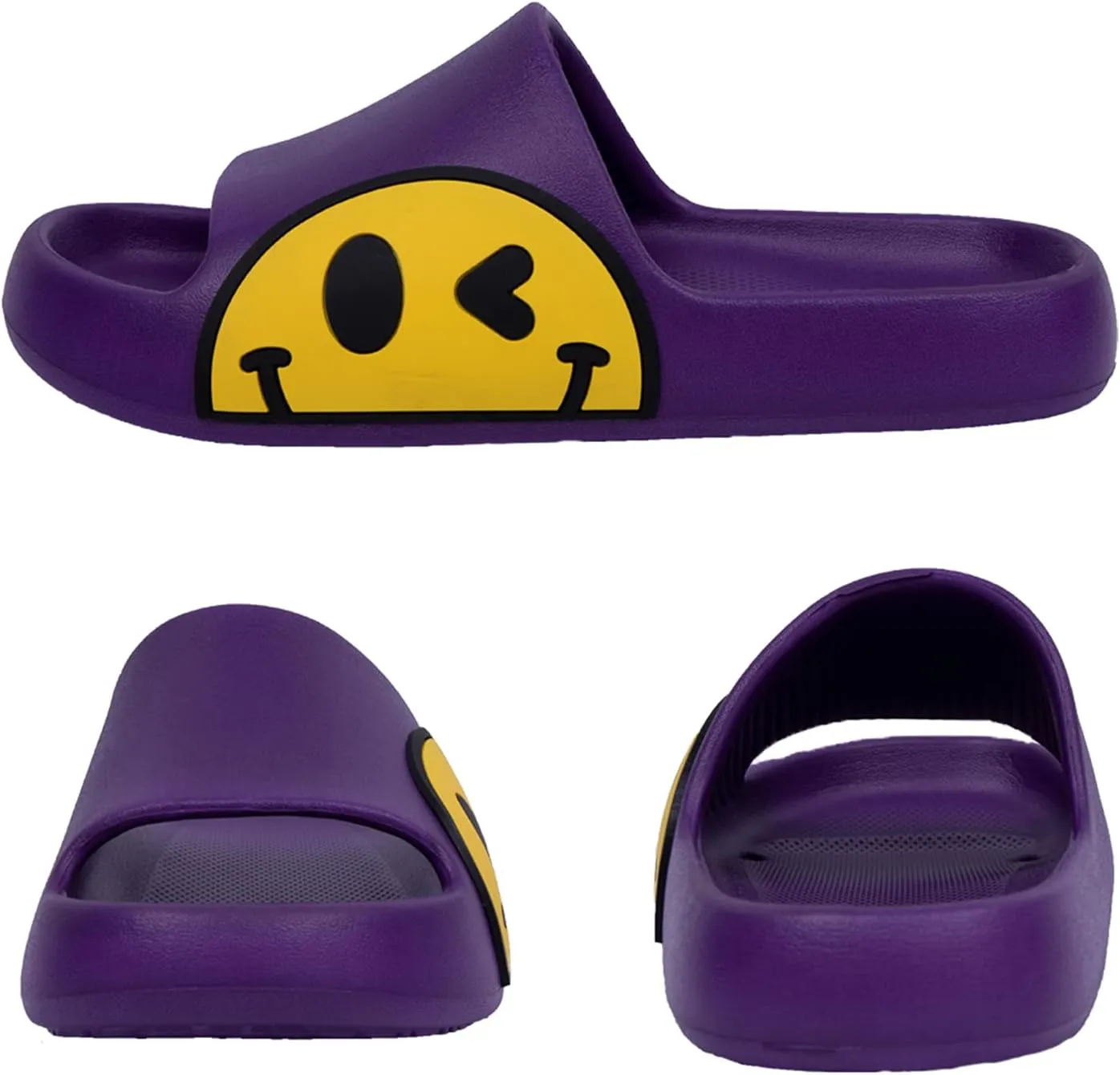 Sandals for Girls and Boys,Mens Slippers Sandals for Women,EVA Anti-Slip Indoor & Outdoor Kids Slippers Smile Face Open Toe Spa Bath Pool Gym House Casual Shower Shoes