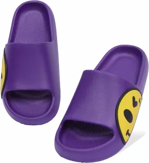 Sandals for Girls and Boys,Mens Slippers Sandals for Women,EVA Anti-Slip Indoor & Outdoor Kids Slippers Smile Face Open Toe Spa Bath Pool Gym House Casual Shower Shoes