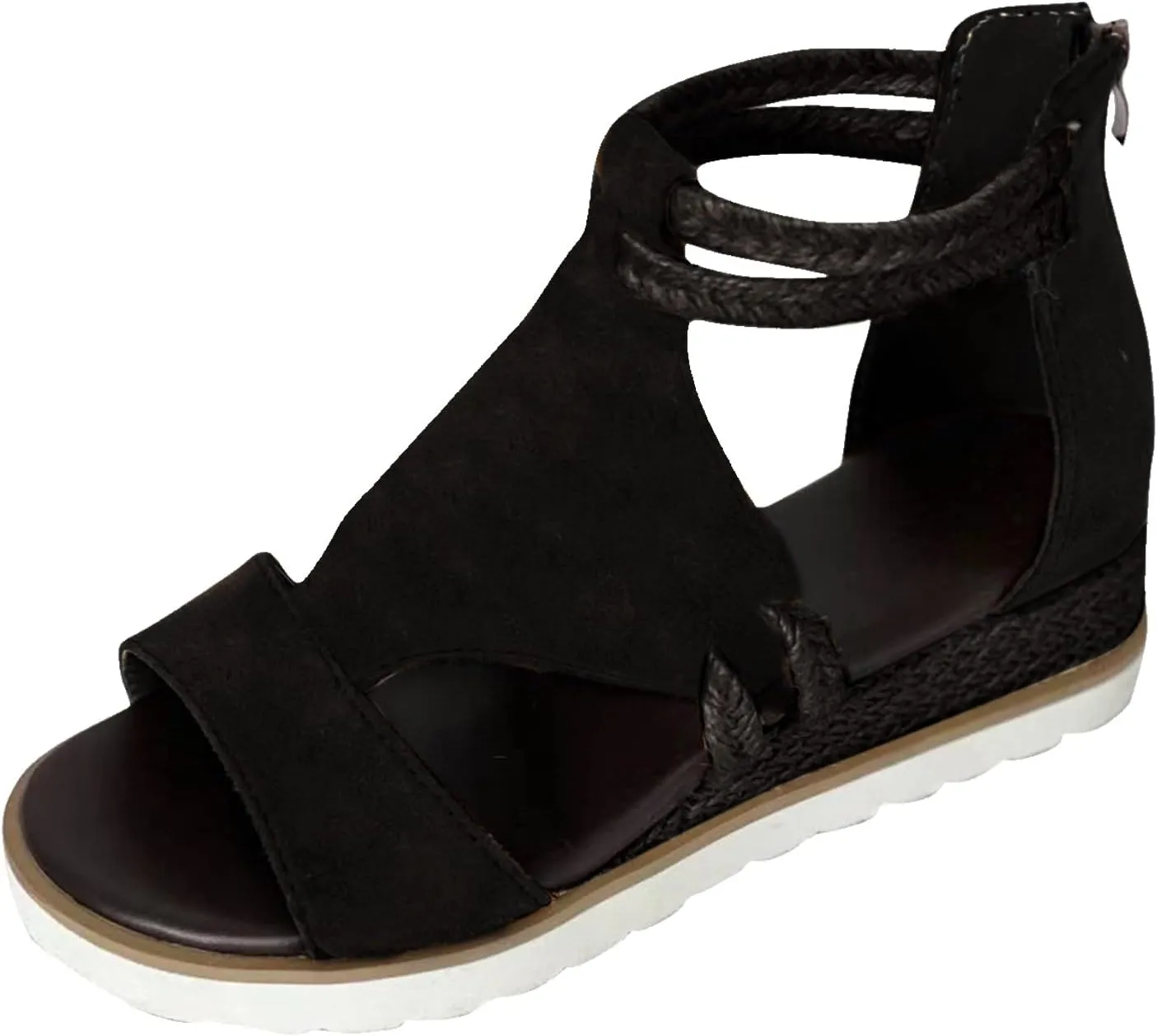 Sandals for Women Dressy,Sandals For Womens Casual Open Toe Strappy Wedge Sandals Summer Dressy Beach Womens Sandals
