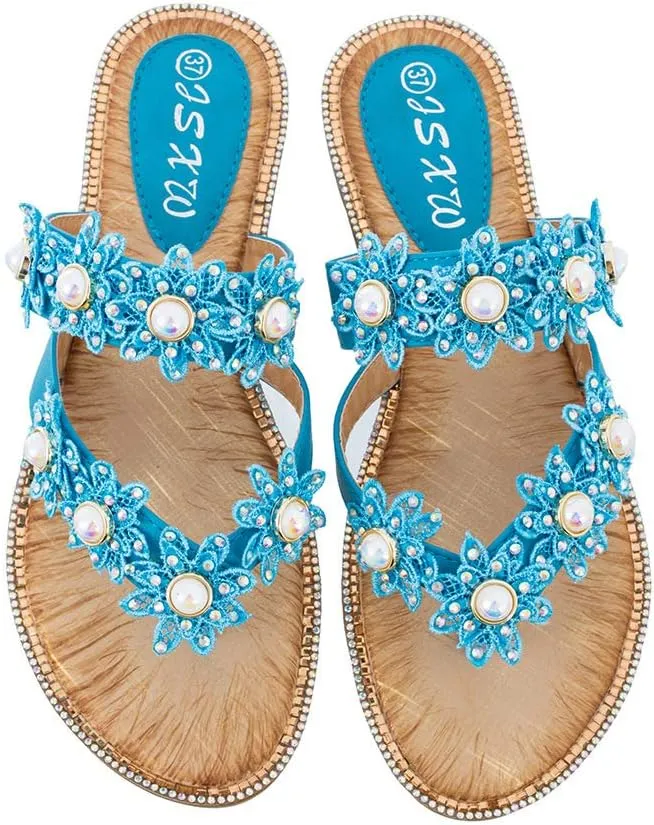 Sandals for Women Wide Width,Women's Comfy Flat Sandal Shoes Summer Beach Travel Fashion Slipper Flip Flops Shoes