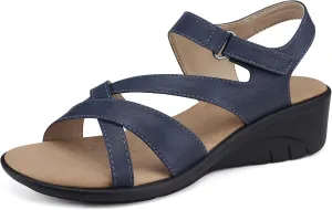 SHIBEVER Wedge Sandals for Women Dressy: Womens Sandals Comfortable - Summer Open Toe Casual Walking Low Wedges
