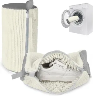 Shoe Washing Machine Bag - Set of 2 Shoe Washing Bags, 360° Deep Clean Shoes Laundry Bag, Reusable Shoe Bag for Washing Machine, Sneaker washing machine bags, White