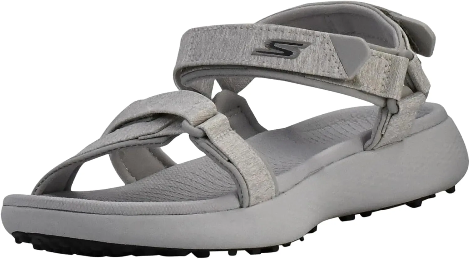 Skechers Women's 600 Spikeless Sandals Golf Shoe, Light Grey, 7 M US