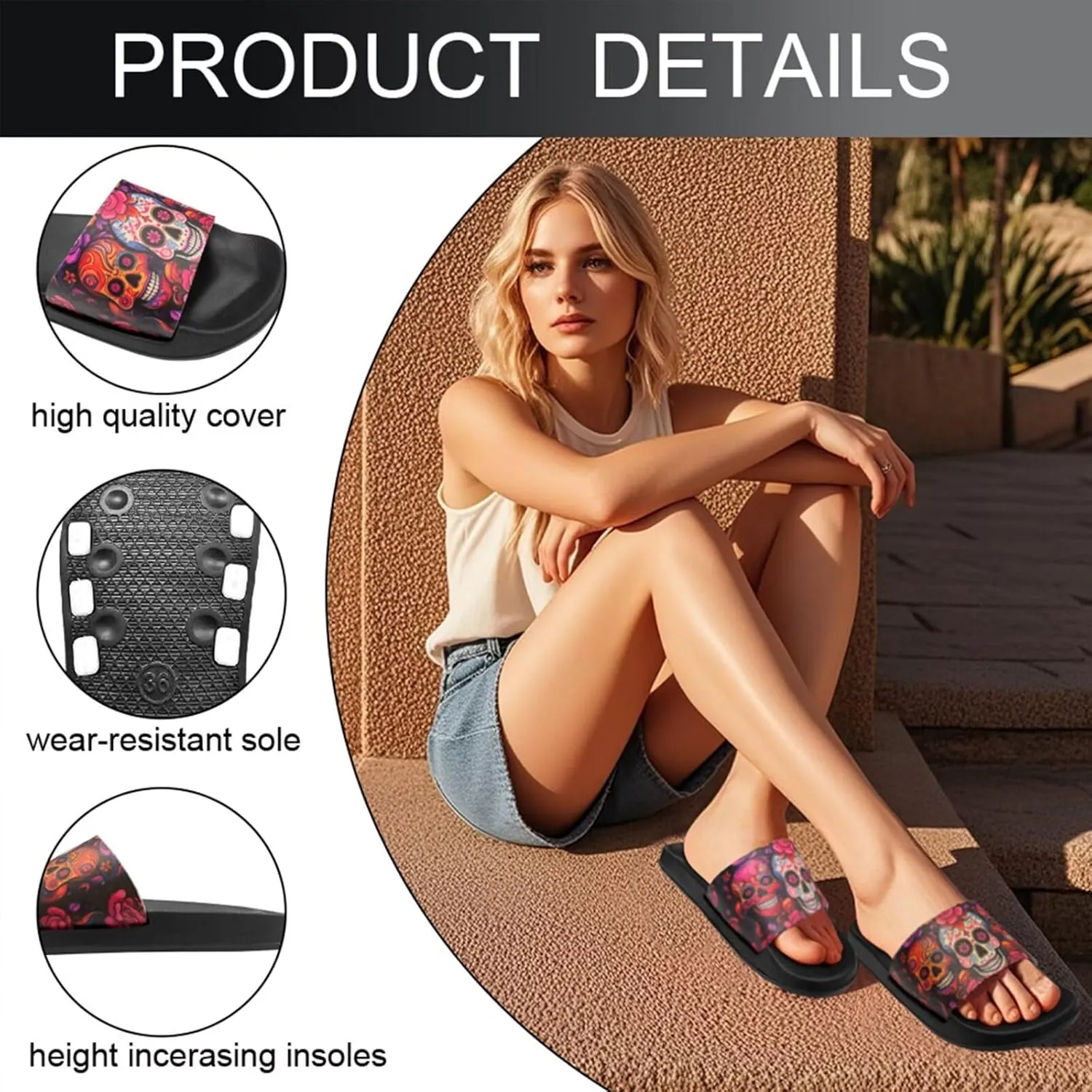 Slides Slippers for Women Men Shower Slippers Pool Beach Sandals Non Slip Flat Sandals for Summer