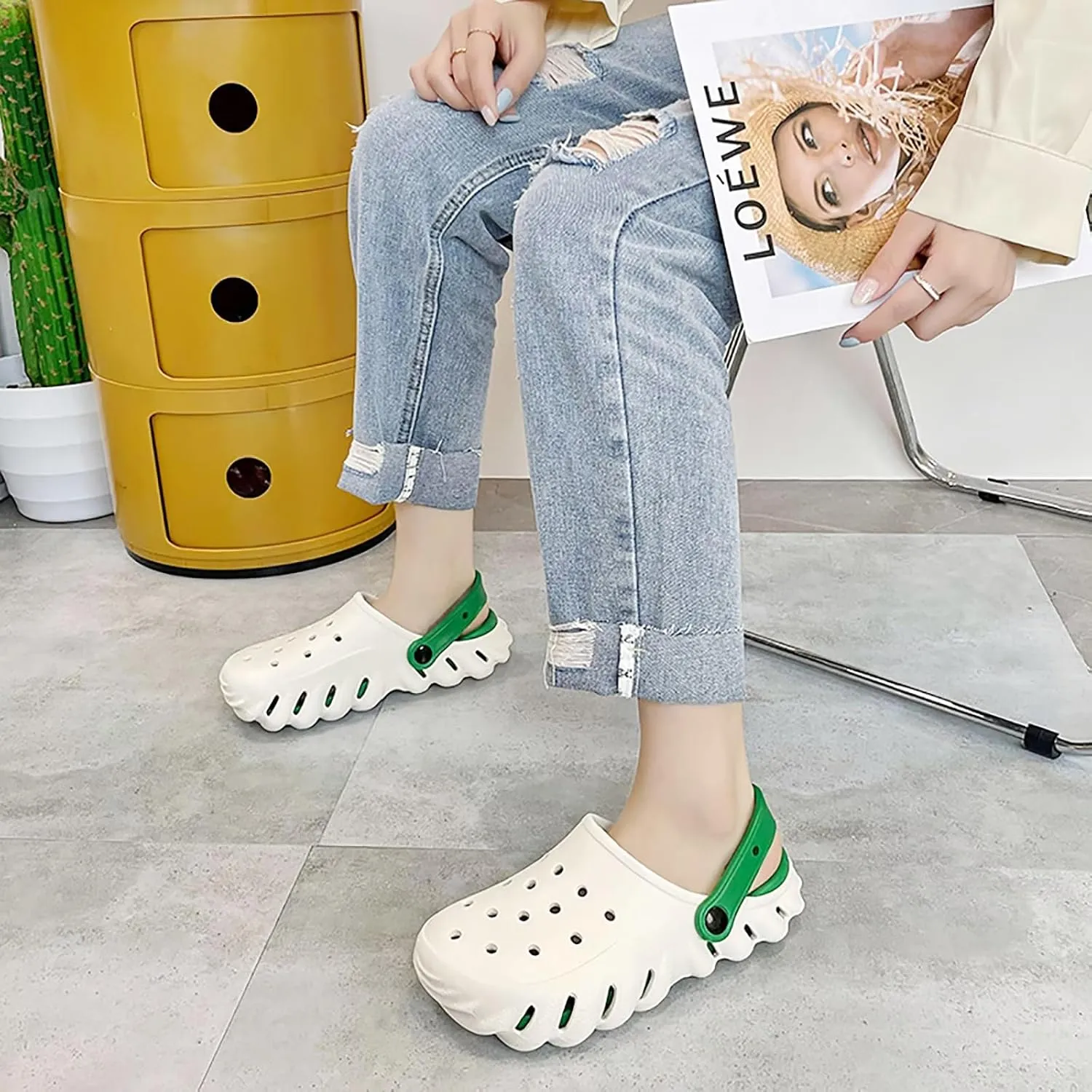 Solaud Women Men Comfortable Clogs Shoes Soft Breathable Non-Slip Unisex Garden Outdoor Beach Clog Sandals
