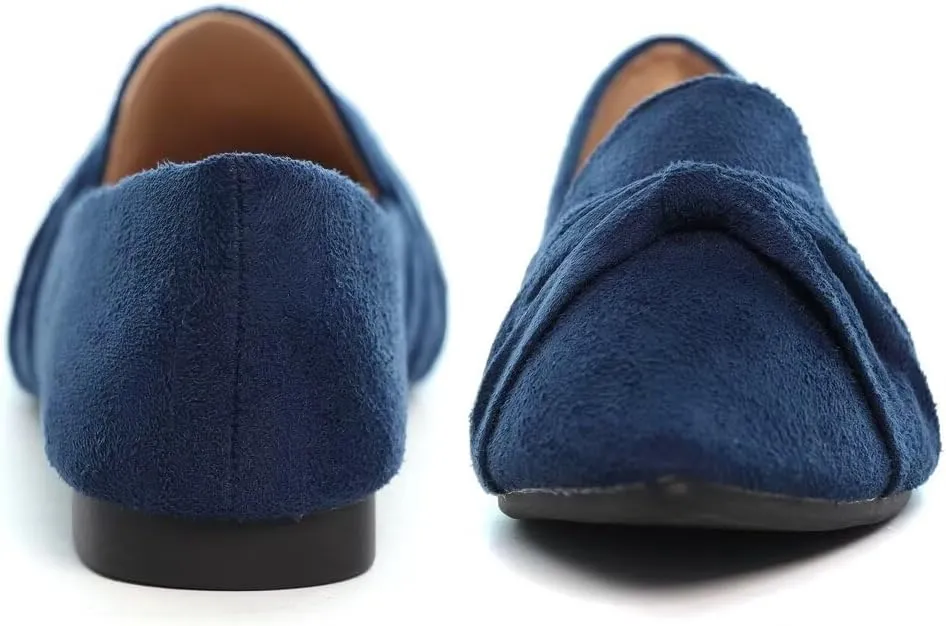 Stunner Classic Women's Pointed Toe Bowknot Ballet Flats Comfortable Cute Dress Flats
