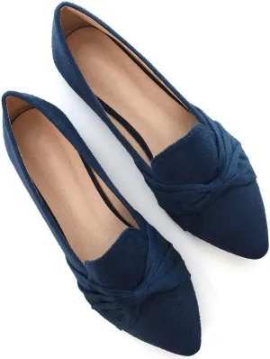 Stunner Classic Women's Pointed Toe Bowknot Ballet Flats Comfortable Cute Dress Flats