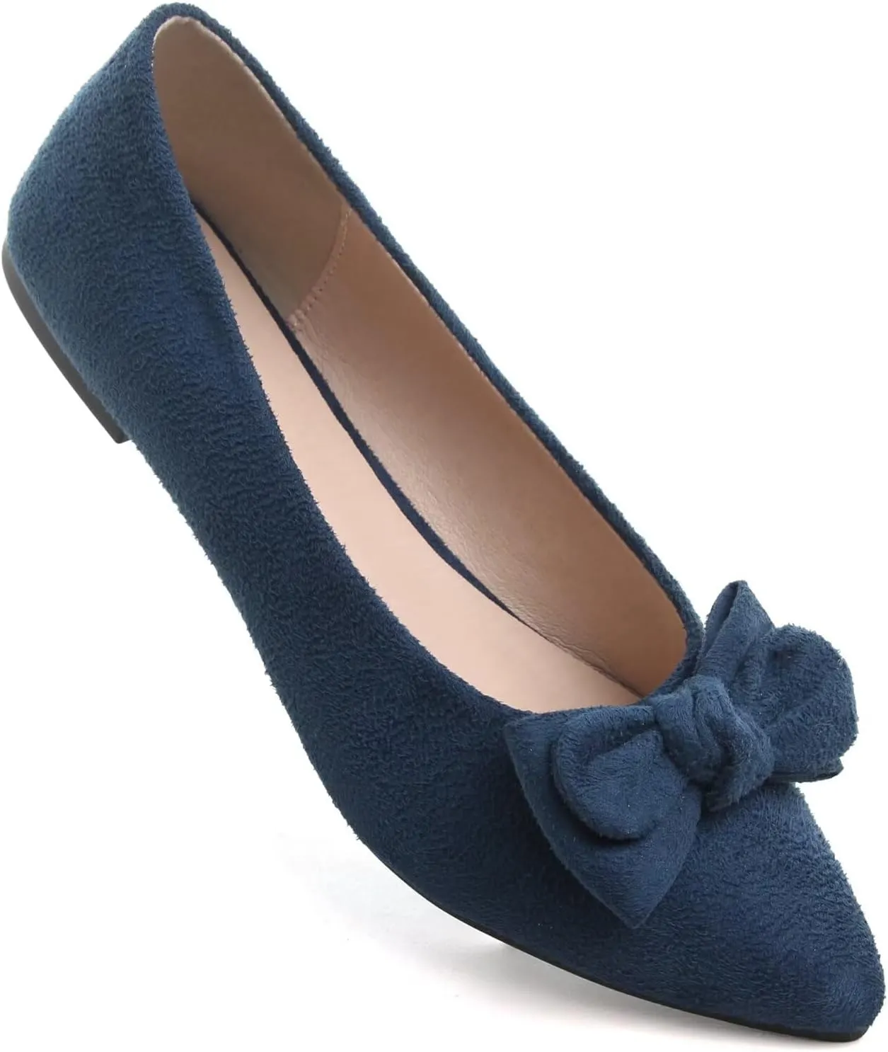 Stunner Womens Flats Fashion Pointed Toe Bowknot Dress Flats Casual Flats Comfortable Slip On Ballet Flats