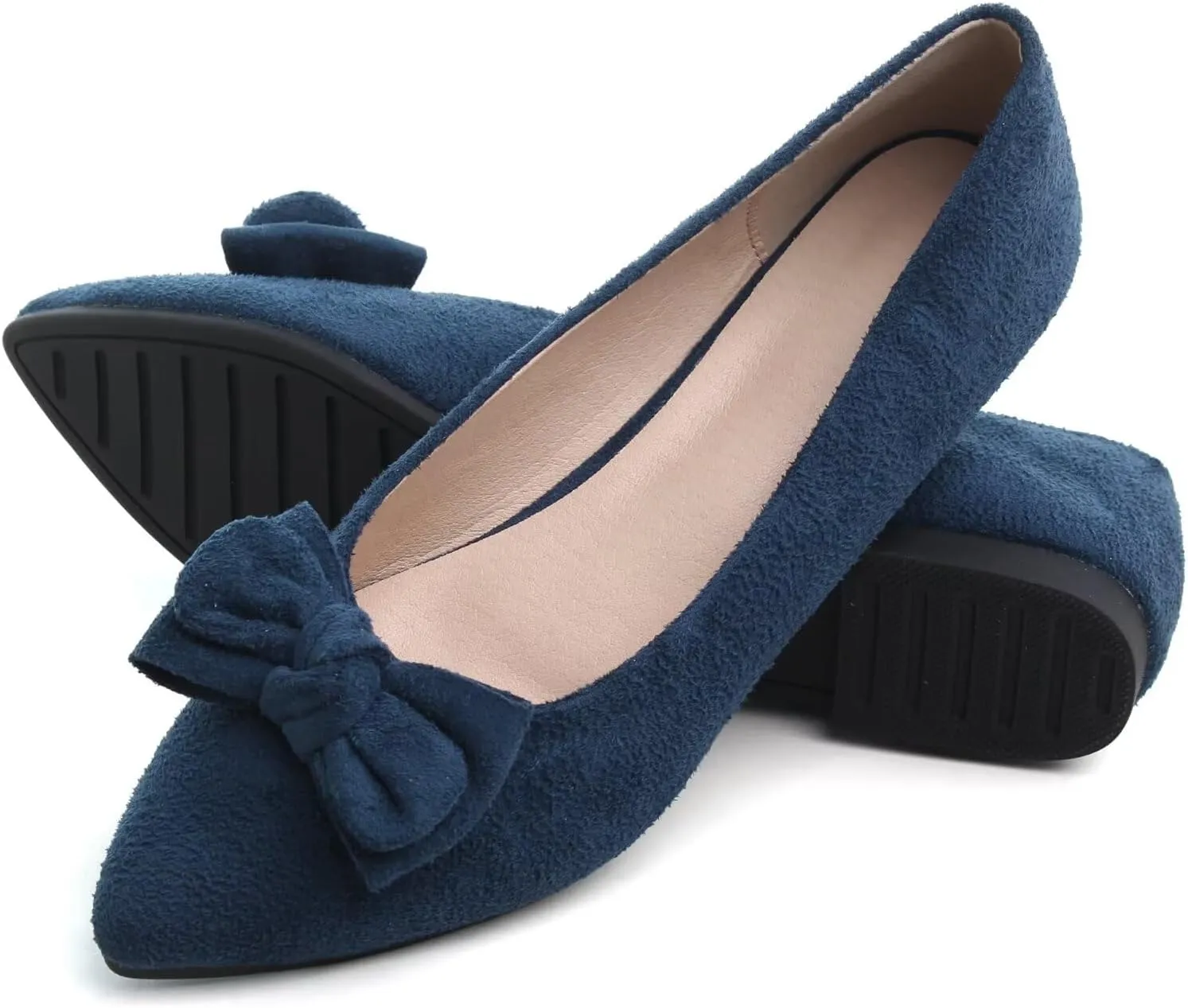 Stunner Womens Flats Fashion Pointed Toe Bowknot Dress Flats Casual Flats Comfortable Slip On Ballet Flats
