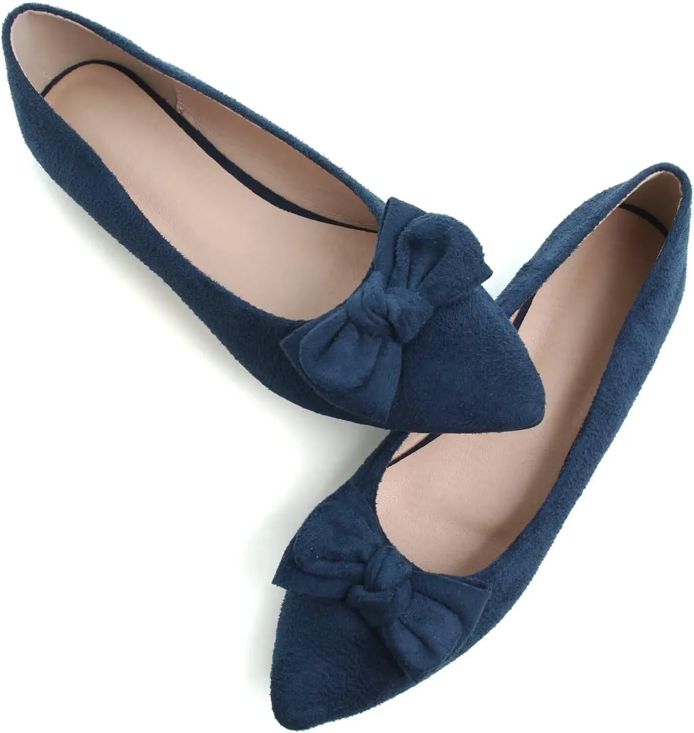 Stunner Womens Flats Fashion Pointed Toe Bowknot Dress Flats Casual Flats Comfortable Slip On Ballet Flats