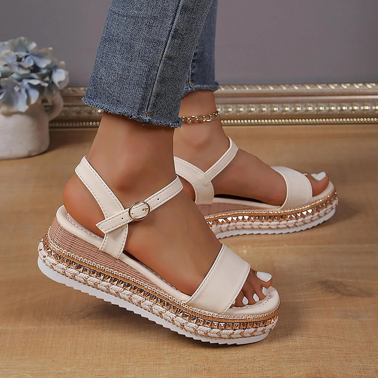 Summer New European And Thick Soled Open Toe Sandals With A Single Strap And High Heels For Women Sandals for Women 7