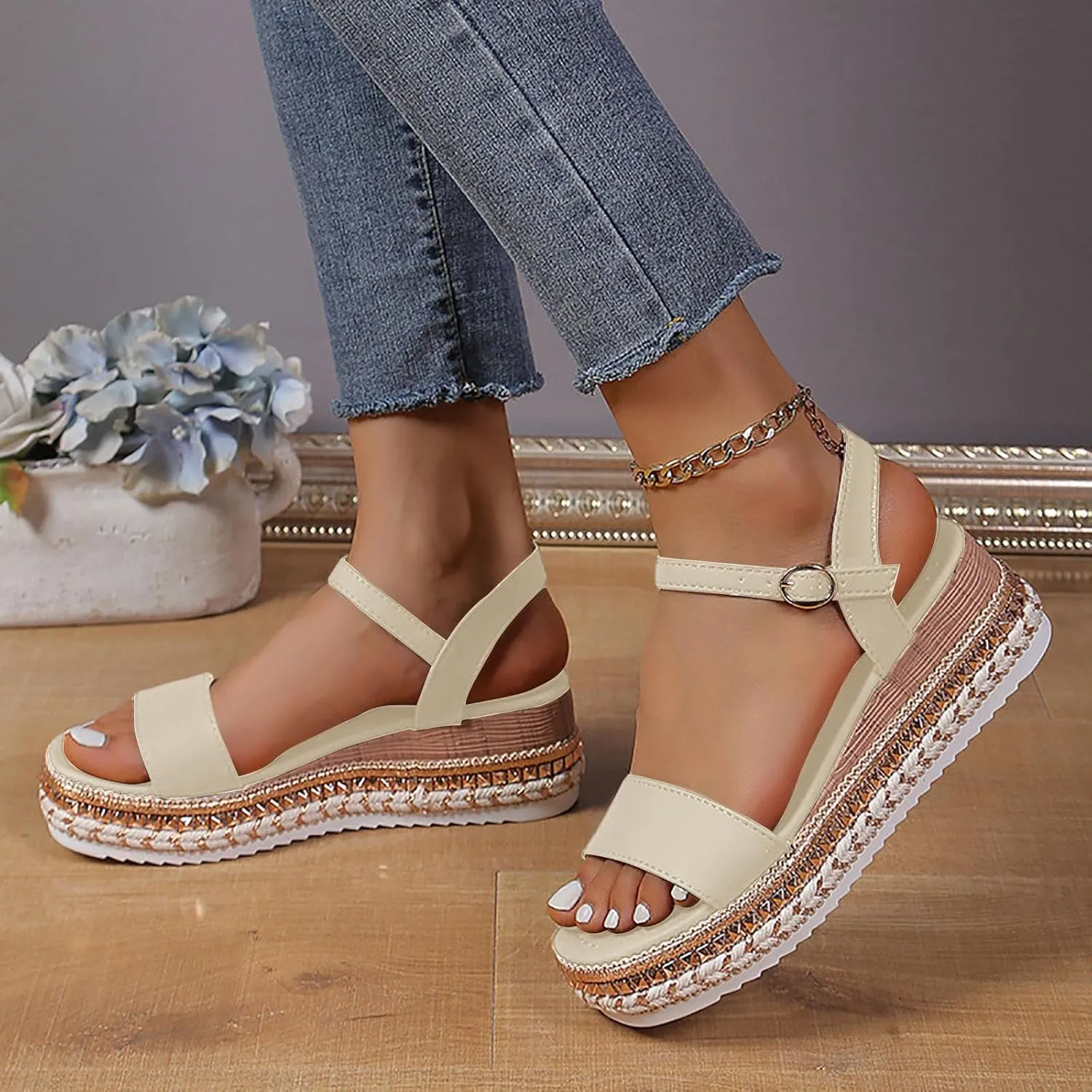 Summer New European And Thick Soled Open Toe Sandals With A Single Strap And High Heels For Women Sandals for Women 7