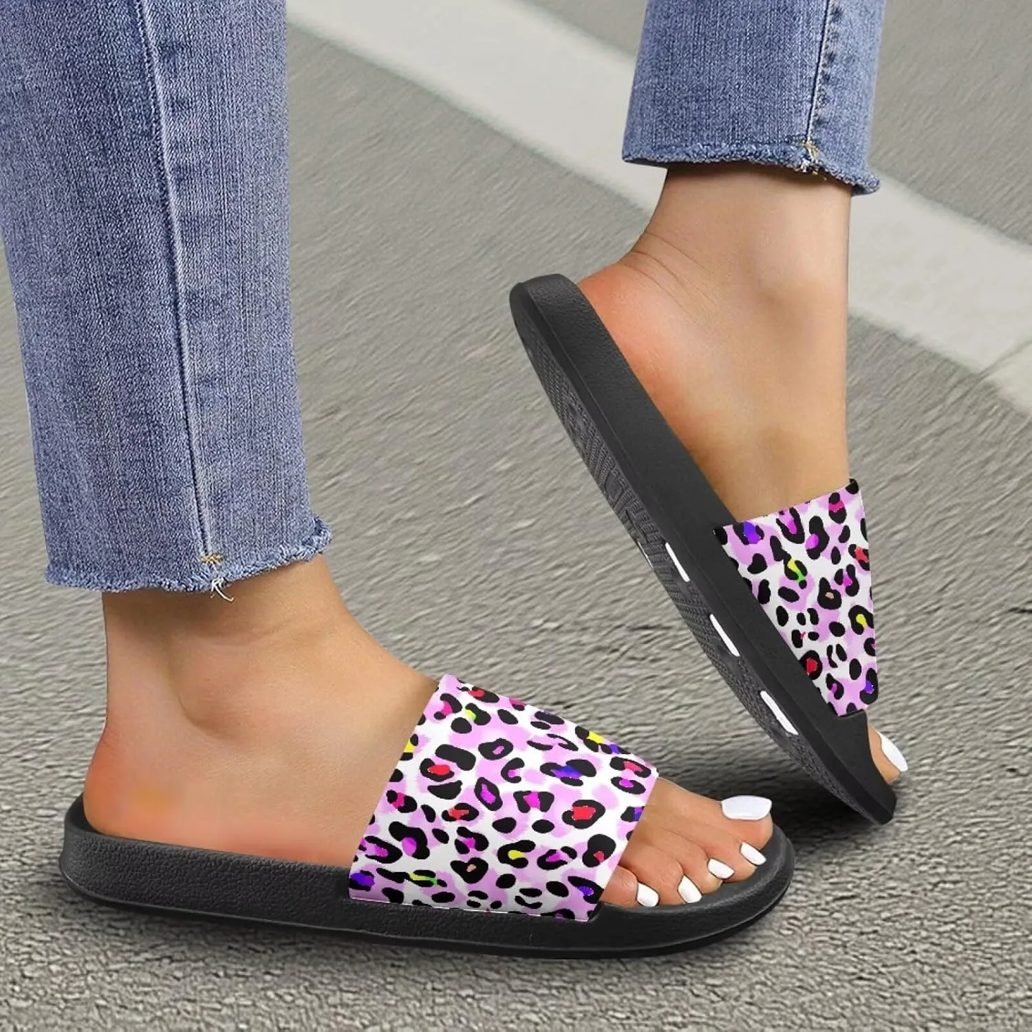 Summer Slide for Women Slip on Sandals Lightweight Cloud Soft Slippers Non-Slip Shower Slipper SizeUS 5-12.5