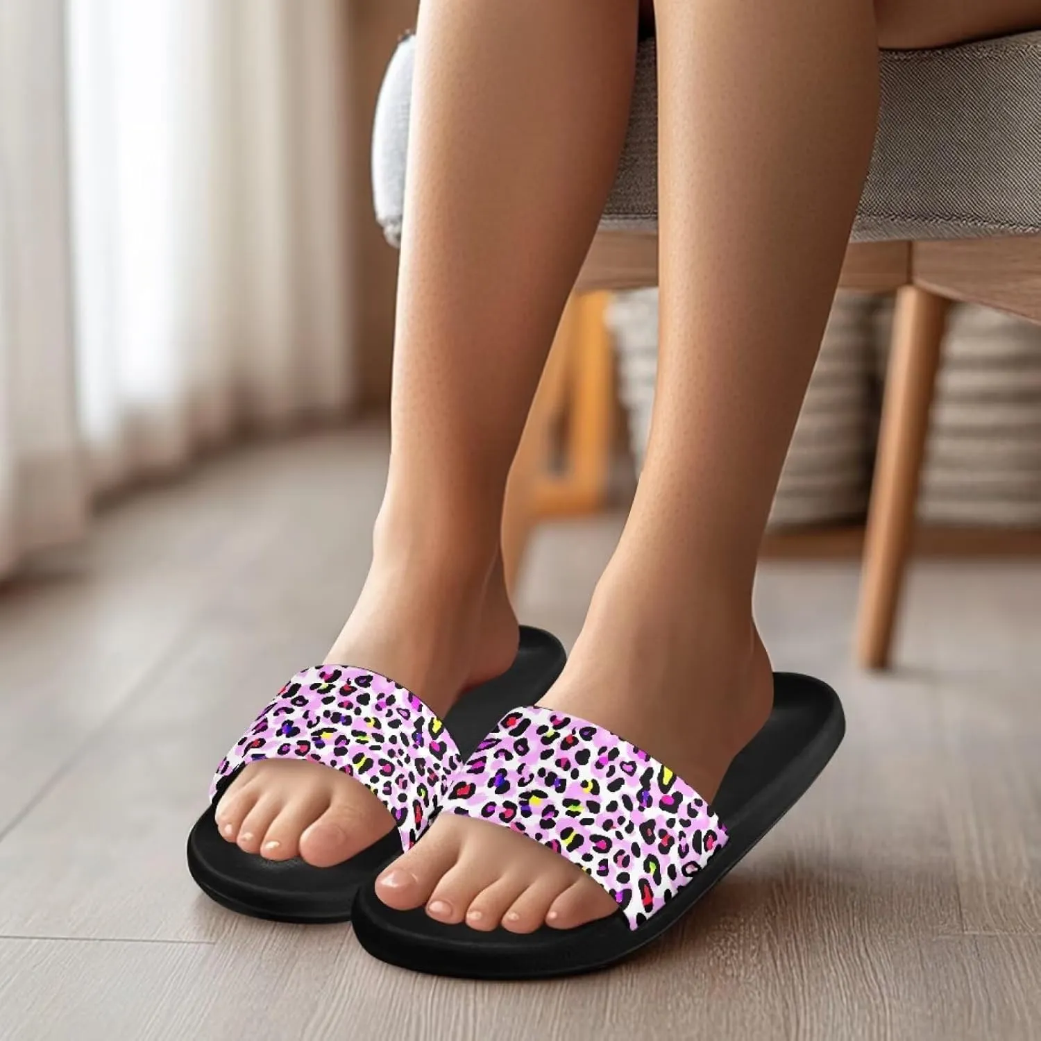 Summer Slide for Women Slip on Sandals Lightweight Cloud Soft Slippers Non-Slip Shower Slipper SizeUS 5-12.5