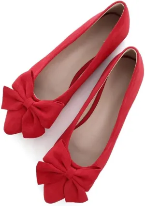 TN TANGNEST Women Classical Bowknot Flats Comfort Slip-on Pointed Toe Dress Shoes Walking Flats