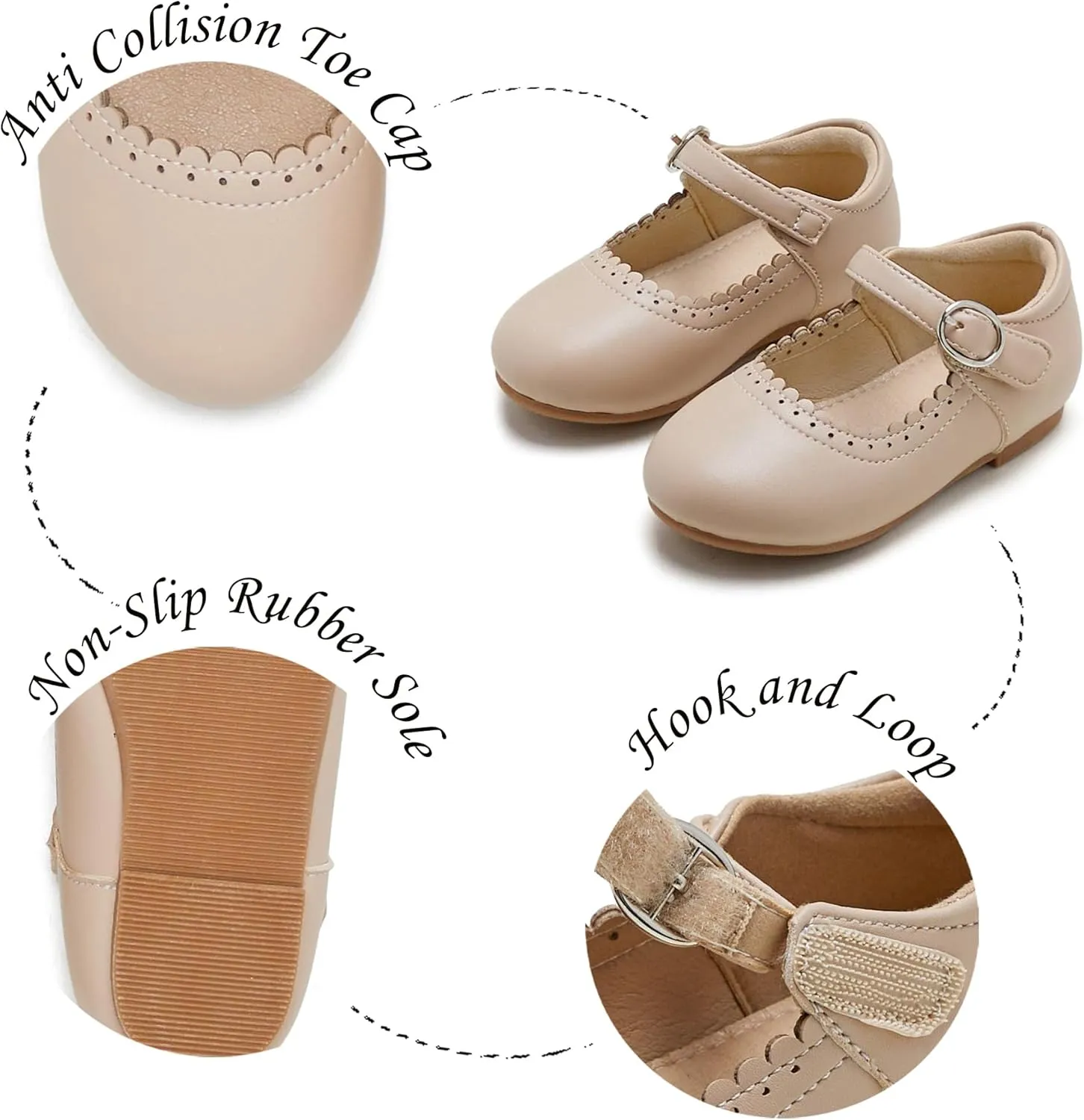 Toddler Ballet Flats for Girls - Princess Party Shoes Wedding & Dress