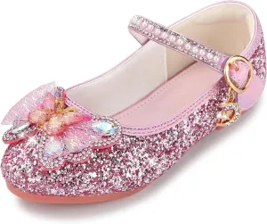 Toddler Girls Dress Shoes Princess Shoes Low Heels Girls Mary Jane for Wedding Party