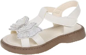 Toddler Girls Fashion Summer Bow Pearl Soft Sole Sandals Cork Travel Eva Lace Pearl Decoration Outdoor Shoes