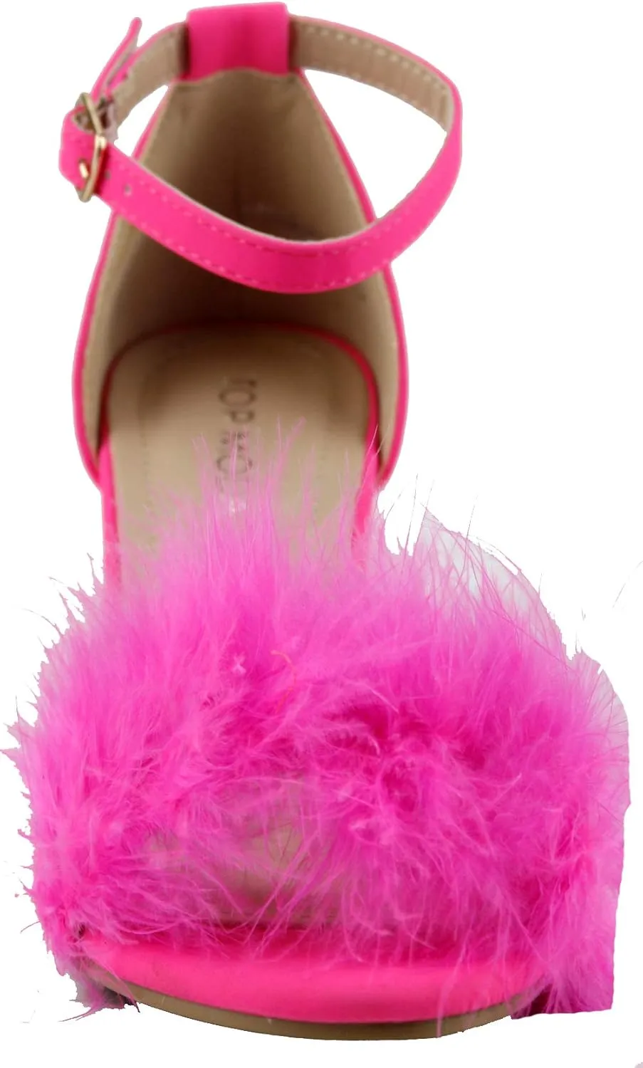 TOP Moda Konner 30 Womens Feather Chunky Heel Sandals