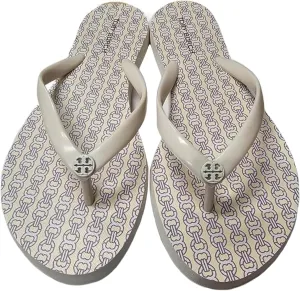 Tory Burch 144177 Women's Chelsea Flip Flop Sandals (Light Cream Gemini Link, US Footwear Size System, Adult, Women, Numeric, Medium, 8)
