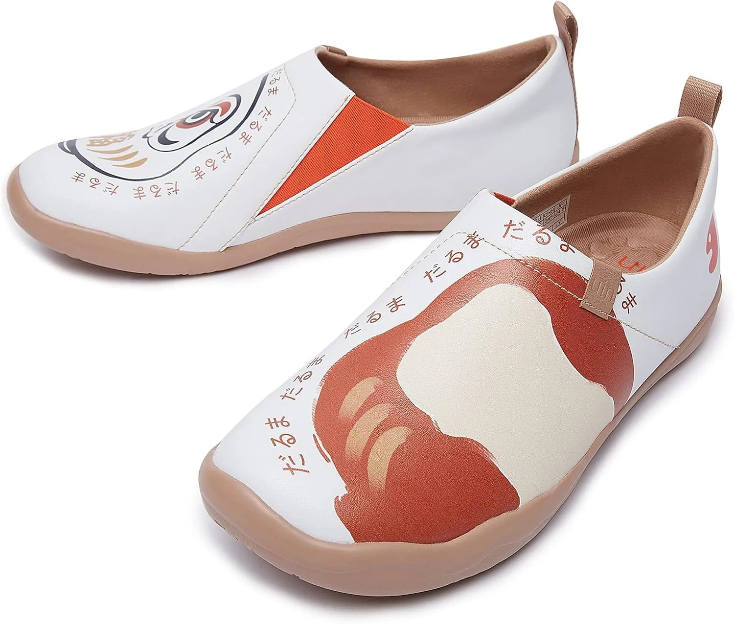 UIN Women's Artistic Design Slip-On Microfiber PU Shoes Stylish Comfortable Casual Loafers Lightweight Everyday Travel Footwear