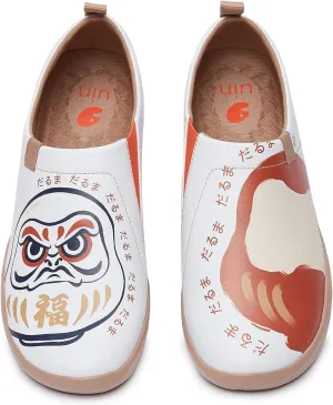 UIN Women's Artistic Design Slip-On Microfiber PU Shoes Stylish Comfortable Casual Loafers Lightweight Everyday Travel Footwear