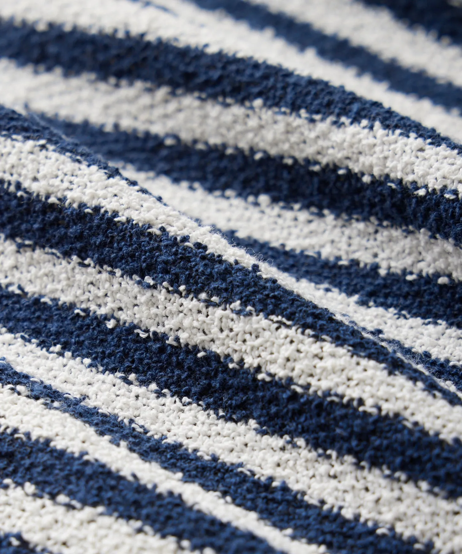 Vertical Stripe Polo in Classic Navy