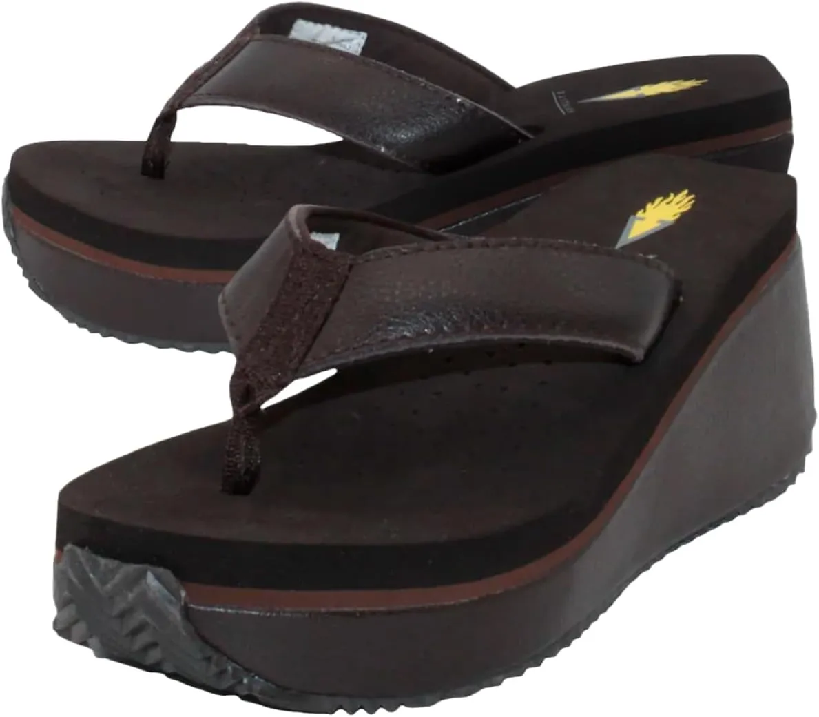 VOLATILE Frappachino Wedge Sandals for Women Featuring Genuine Leather with EVA Insole and Rubber Outsole