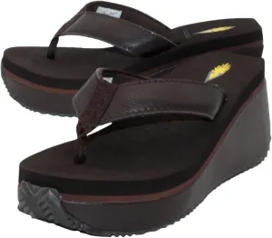 VOLATILE Frappachino Wedge Sandals for Women Featuring Genuine Leather with EVA Insole and Rubber Outsole