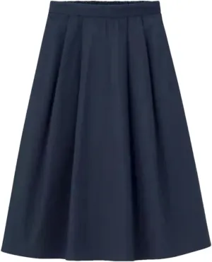 Women Spring Summer High Waist A-Line Long Skirt,Solid Office Lady Skirts Beach Vacation Style