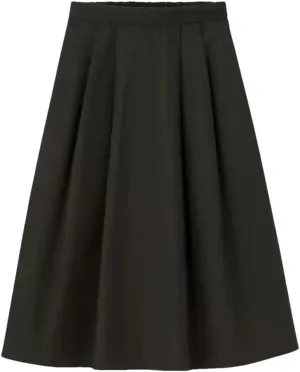 Women Spring Summer High Waist A-Line Long Skirt,Solid Office Lady Skirts Beach Vacation Style