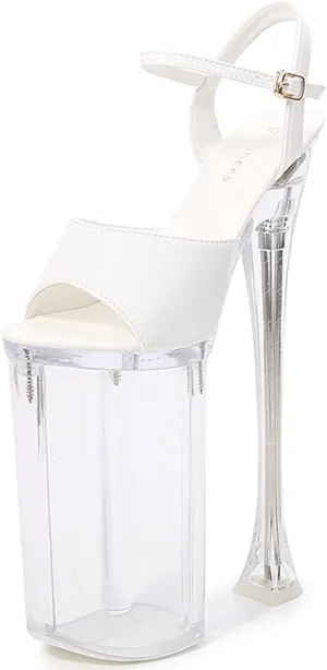 Women's 26CM/10.23IN LED Light Shine Platform Sandals Fetish High Heel Sexy Stripper Nightclub Pole Dancing Shoes Party Dress Pumps