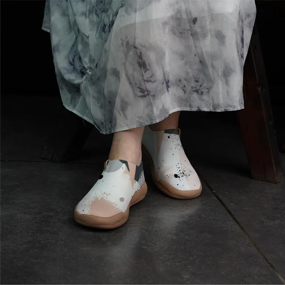 Women's Art Painted Travel Shoes Knitted Slip On Loafers Lightweight Walking Casual Sneakers