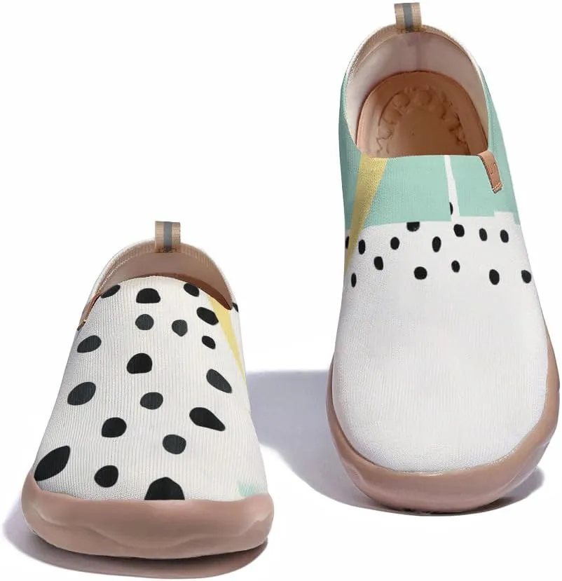 Women's Art Painted Travel Shoes Knitted Slip On Loafers Lightweight Walking Casual Sneakers