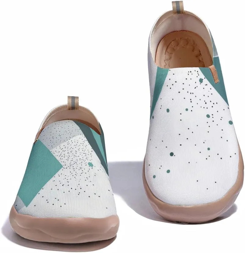 Women's Art Painted Travel Shoes Knitted Slip On Loafers Lightweight Walking Casual Sneakers