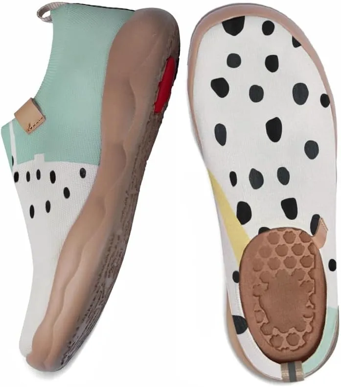 Women's Art Painted Travel Shoes Knitted Slip On Loafers Lightweight Walking Casual Sneakers