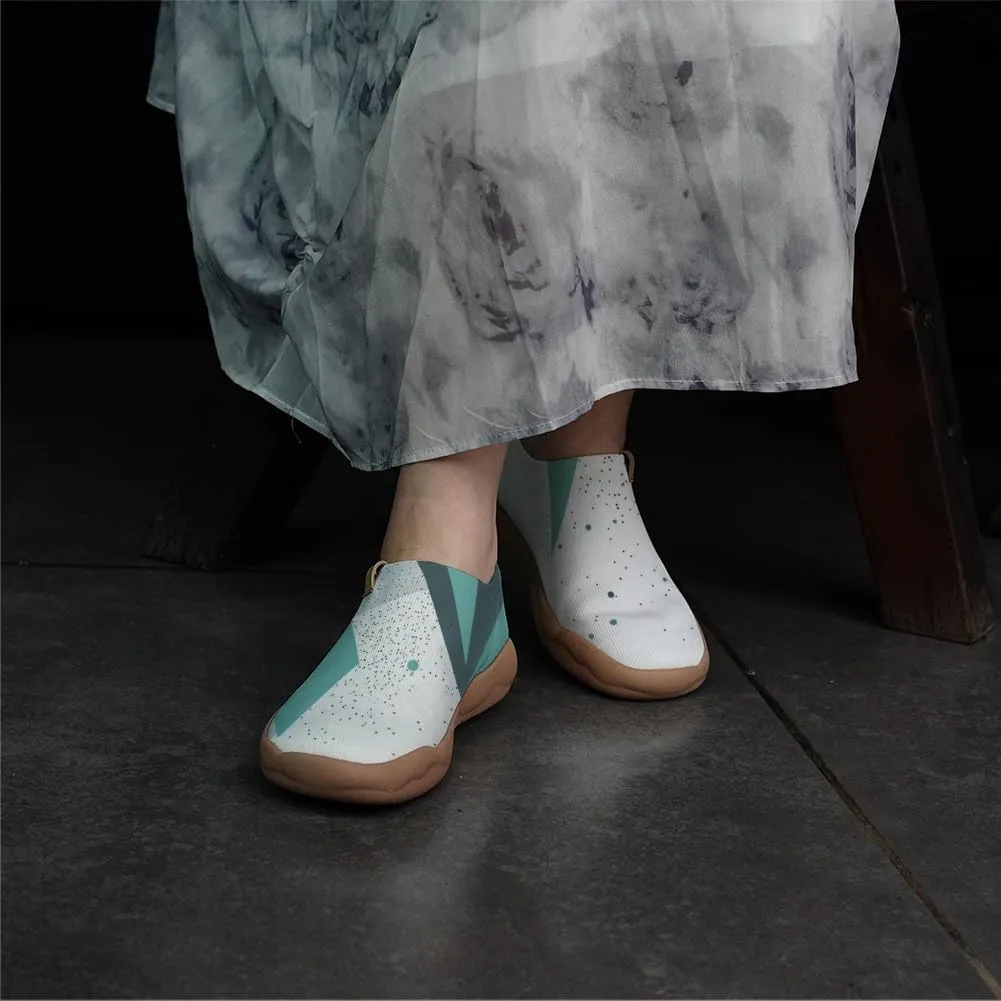 Women's Art Painted Travel Shoes Knitted Slip On Loafers Lightweight Walking Casual Sneakers