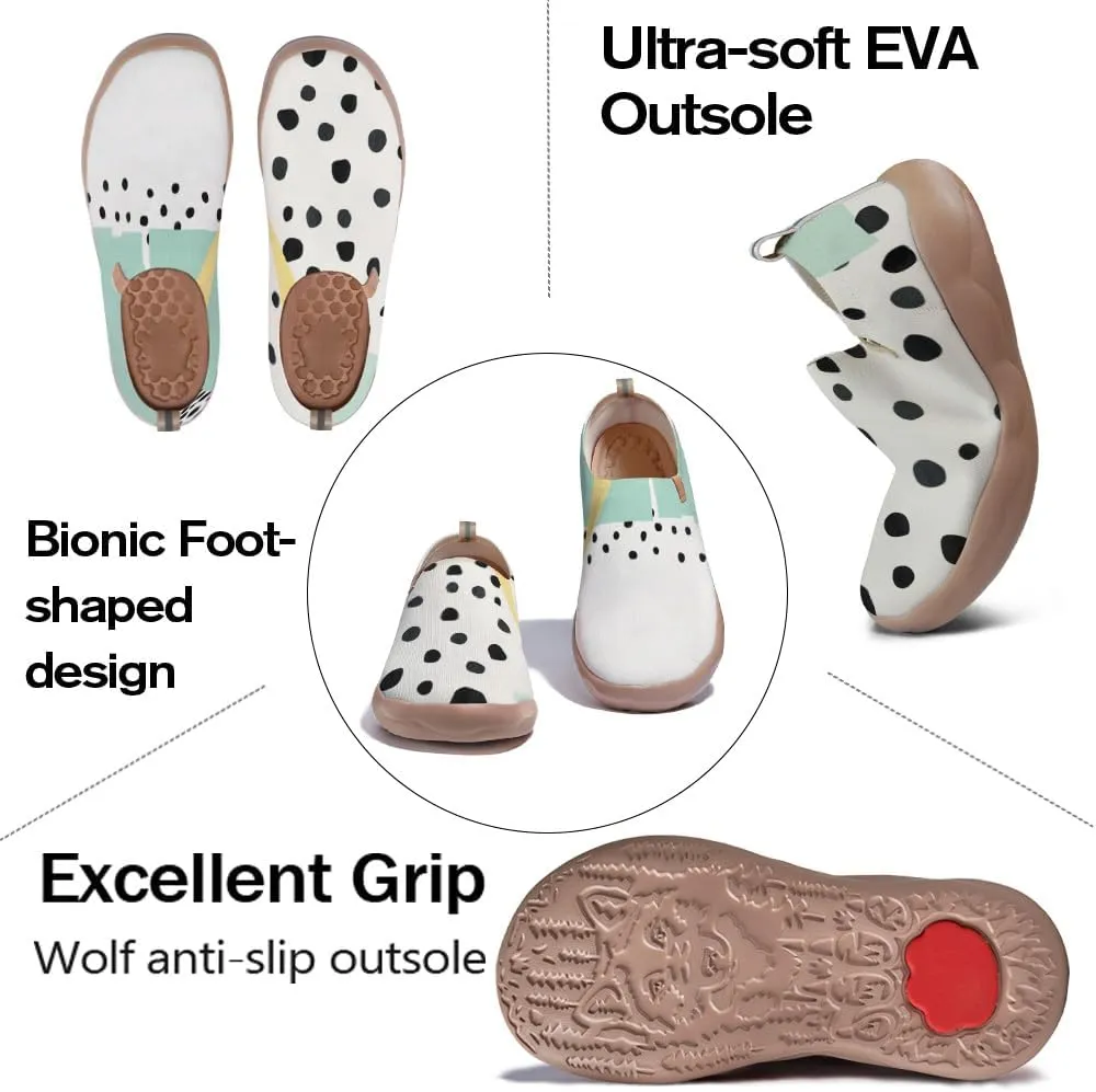 Women's Art Painted Travel Shoes Knitted Slip On Loafers Lightweight Walking Casual Sneakers