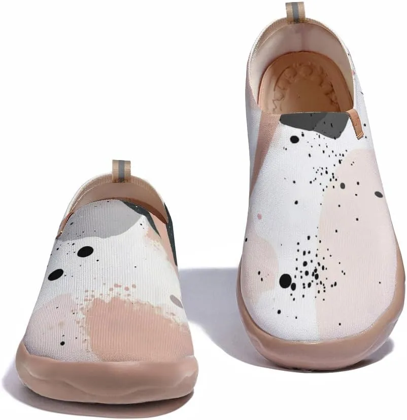 Women's Art Painted Travel Shoes Knitted Slip On Loafers Lightweight Walking Casual Sneakers