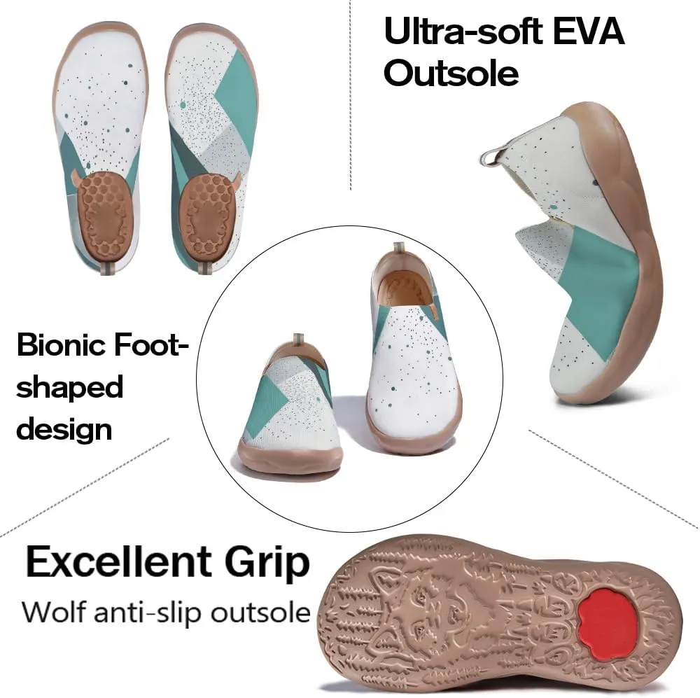 Women's Art Painted Travel Shoes Knitted Slip On Loafers Lightweight Walking Casual Sneakers