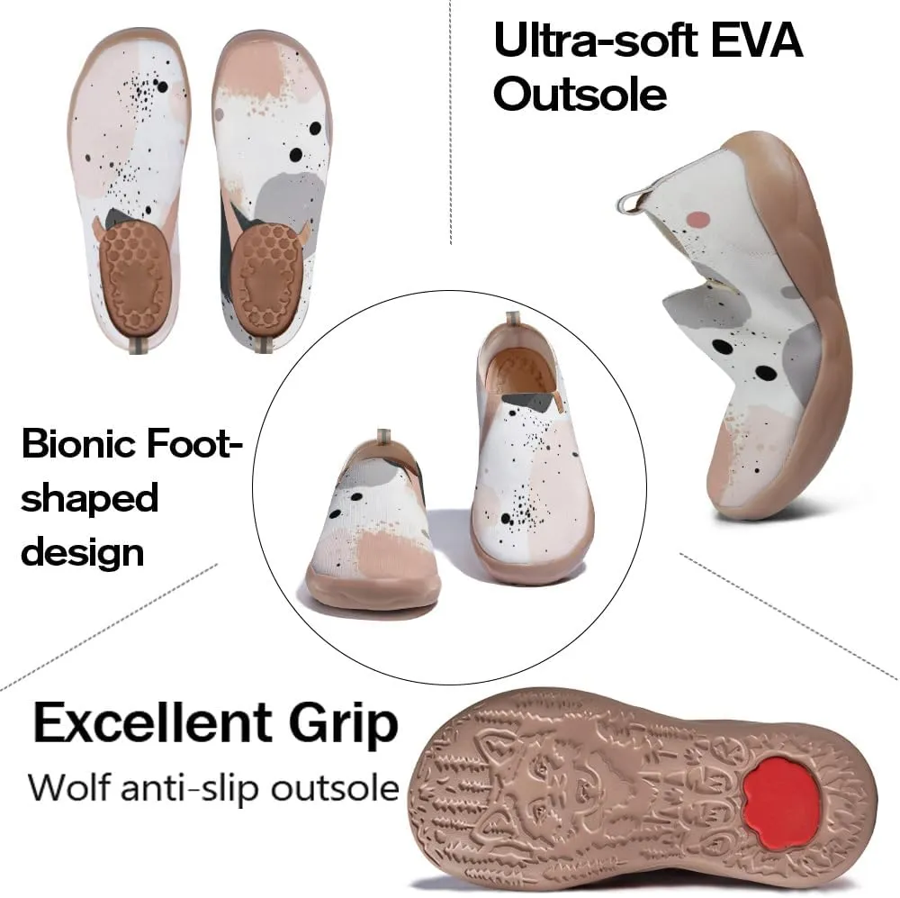 Women's Art Painted Travel Shoes Knitted Slip On Loafers Lightweight Walking Casual Sneakers